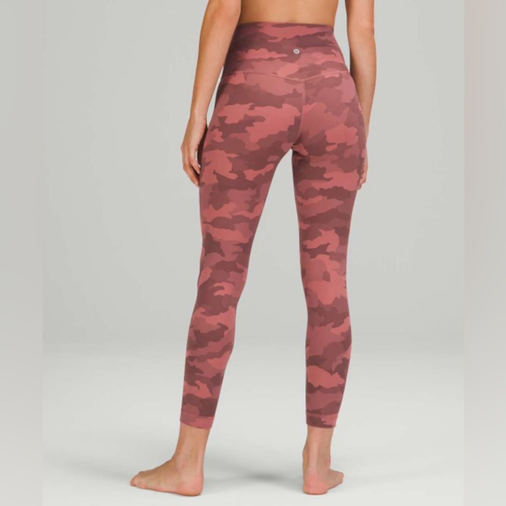 Lululemon pink camo leggings size 6